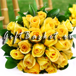 Букет невесты Королевский из жёлтых роз